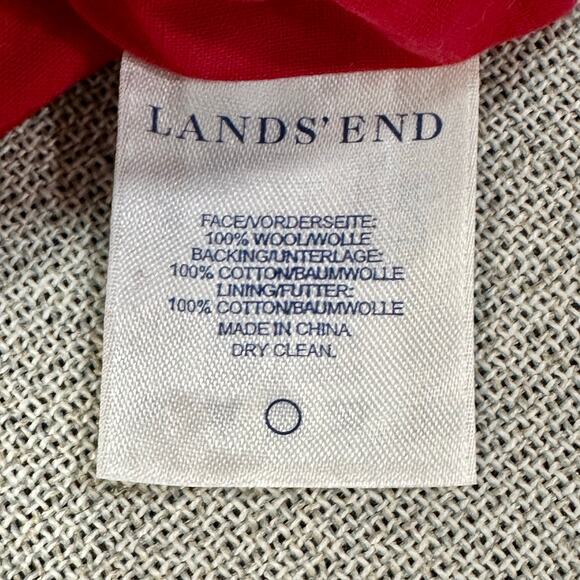 Lands’ End Needlepoint Christmas Stocking Wool Holiday Tree Red Velvet 18” - Picture 11 of 13